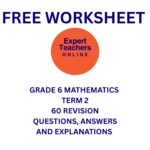 https://expertteachersonline.com, South African CAPS Curriculum, Maths, Mathematics, Grade 4, Grade 5, Grade 6, Homeschooling, Tutor, Exam Prep, Revision, worksheets, studyguide, workbook, Afrikaans, Questions, Answers, Explanations, CAPS aligned