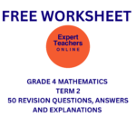 https://expertteachersonline.com, South African CAPS Curriculum, Maths, Mathematics, Grade 4, Grade 5, Grade 6, Homeschooling, Tutor, Exam Prep, Revision, worksheets, studyguide, workbook, Afrikaans, Questions, Answers, Explanations, CAPS aligned